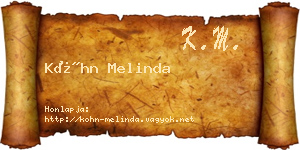 Kóhn Melinda névjegykártya