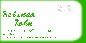 melinda kohn business card